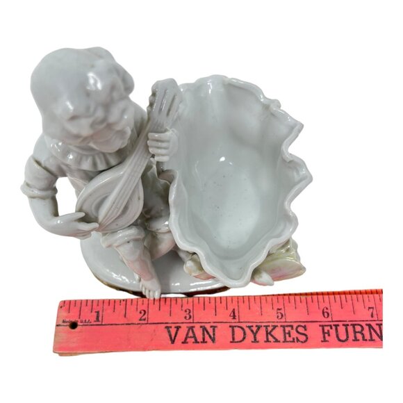 Arnat Creation Porcelain Sweetmeats Bowl Figurine White & Gilded #6977 READ - Picture 10 of 10